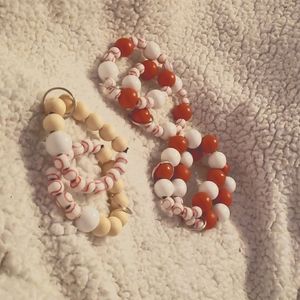 baseball wristlet key chains